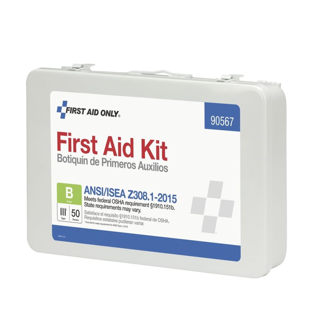 First Aid Only First Aid Kit 50 Person Bulk Metal Case ANSI A - Flockneti