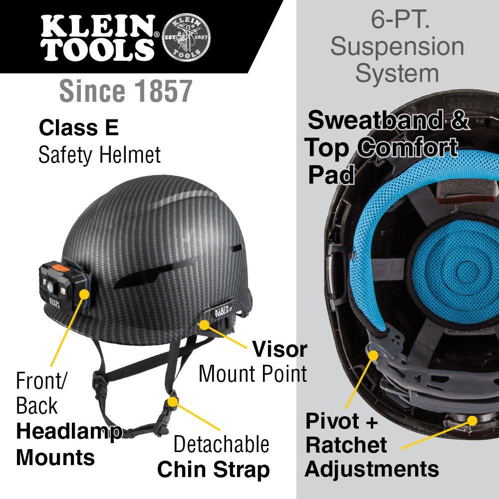 Klein Tools Safety Helmet Class E Headlamp - Flockneti