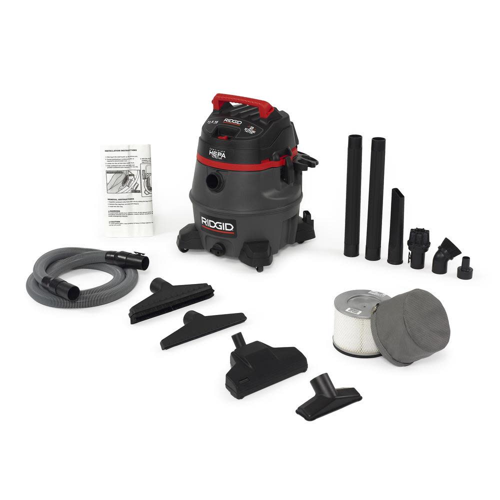 Ridgid 14 Gallon Hepa Certified Wet/Dry Vac - Flockneti