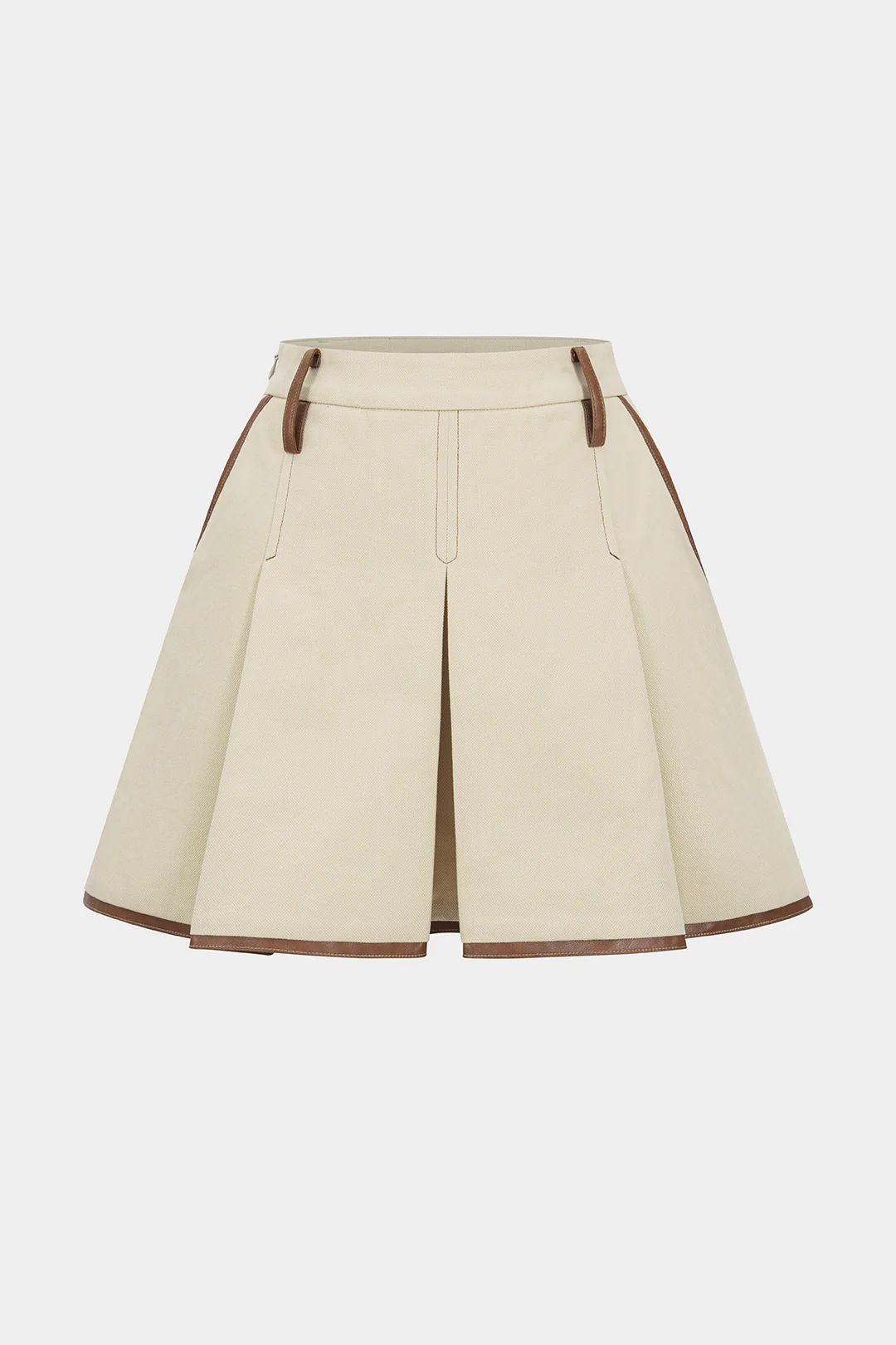 Contrast Pleated  Mini Skirt - Flockneti