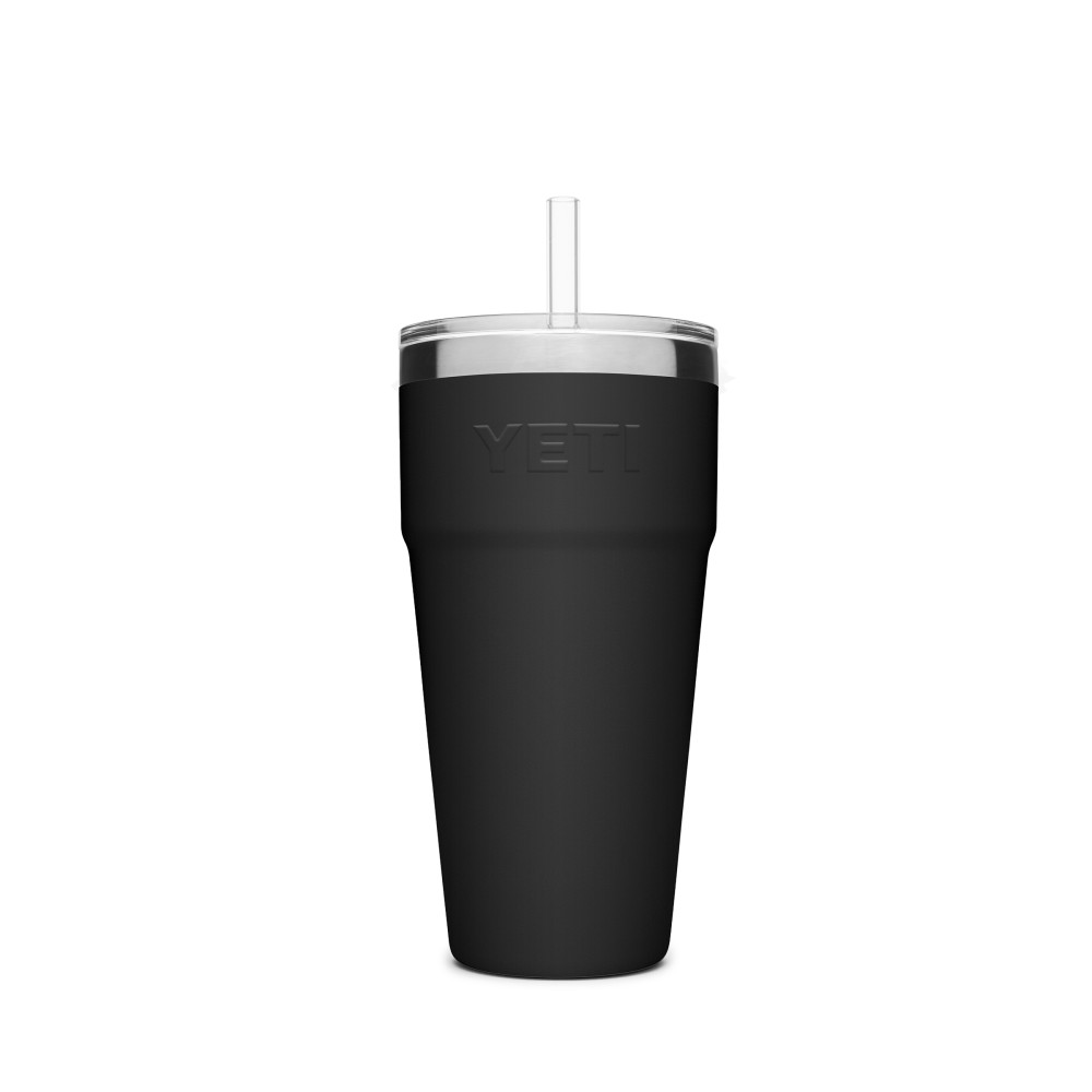 Yeti Rambler Stackable Cup with Straw Lid 26oz Black - Flockneti
