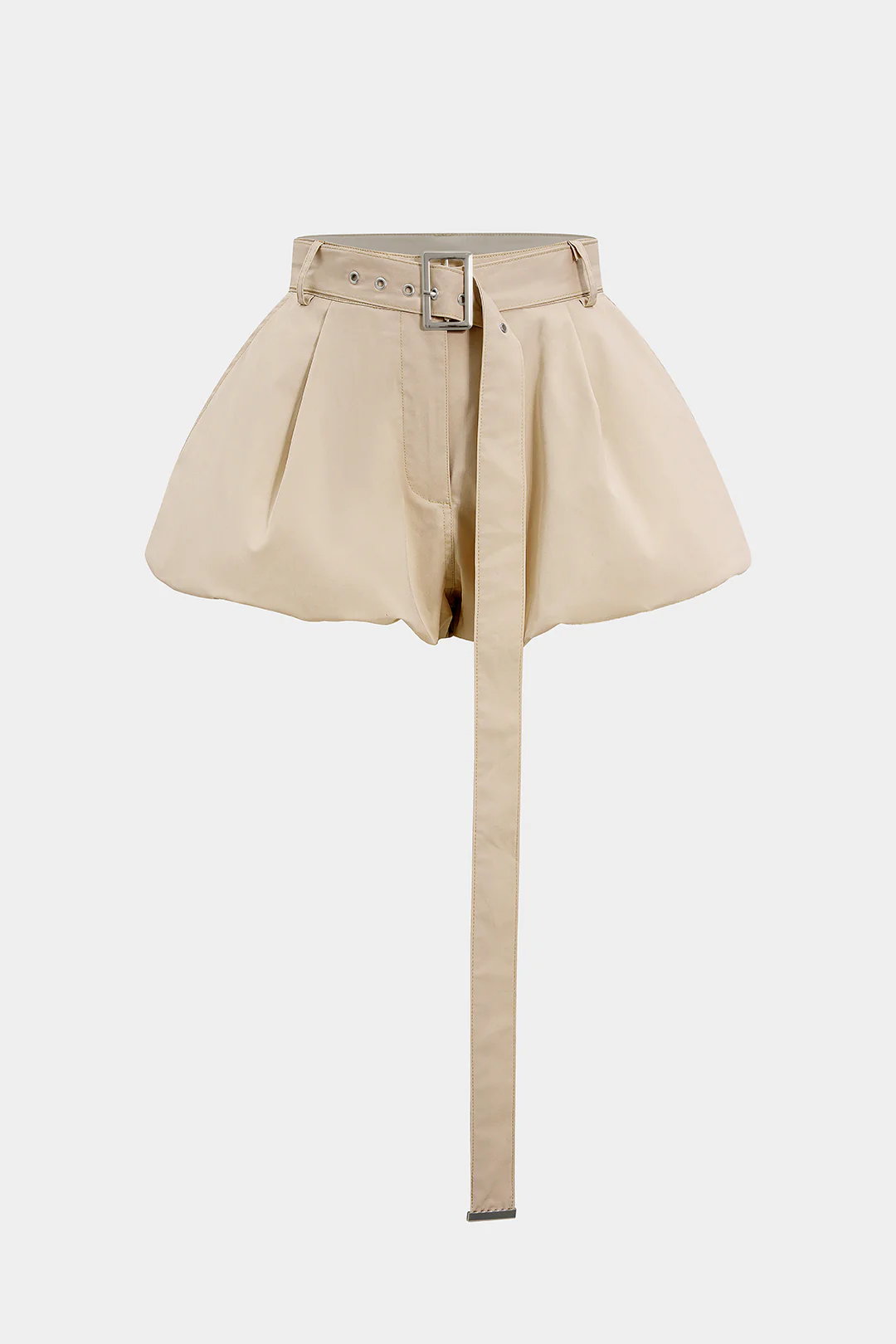 Solid Belted Shorts - Flockneti
