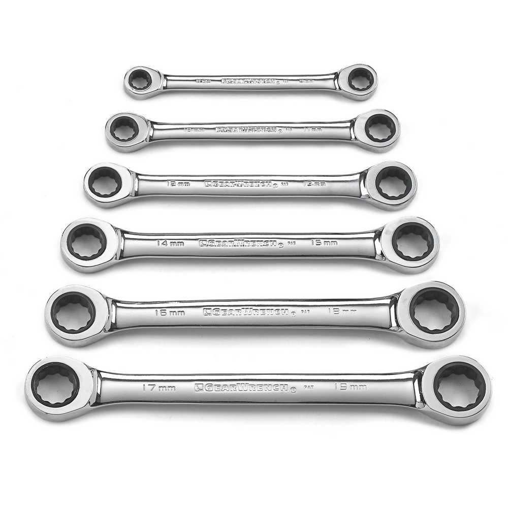GEARWRENCH Double Box Ratcheting Wrench Set 6 Pc. Metric - Flockneti