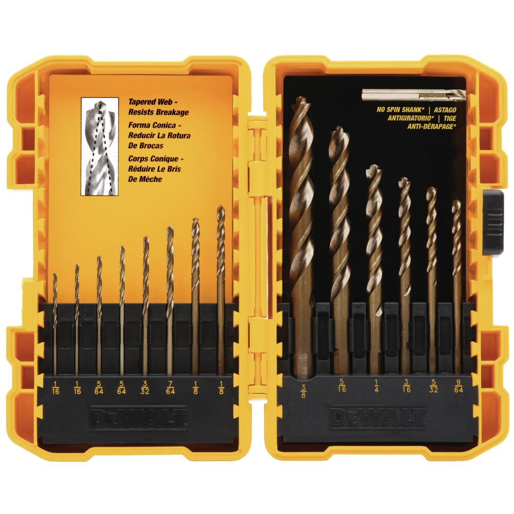 DEWALT 14 piece Pilot Point Drill Bit Set - Flockneti