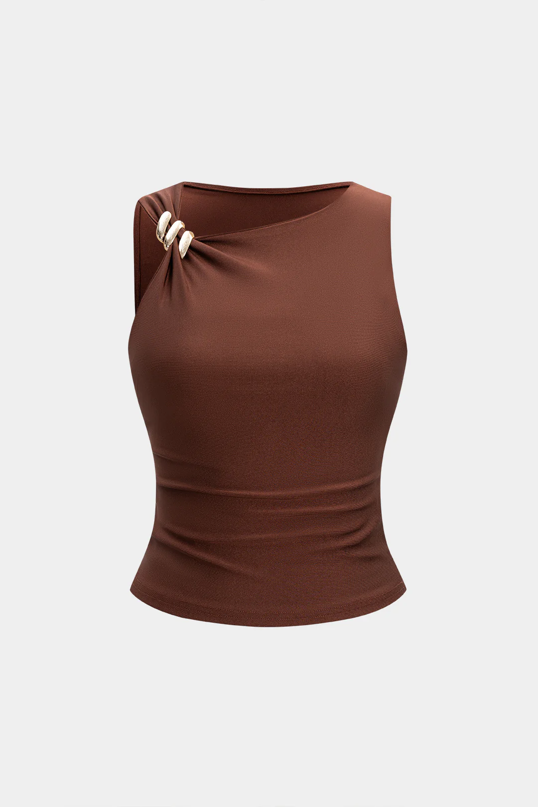 Metallic Asymmetrical Tank Top - Flockneti