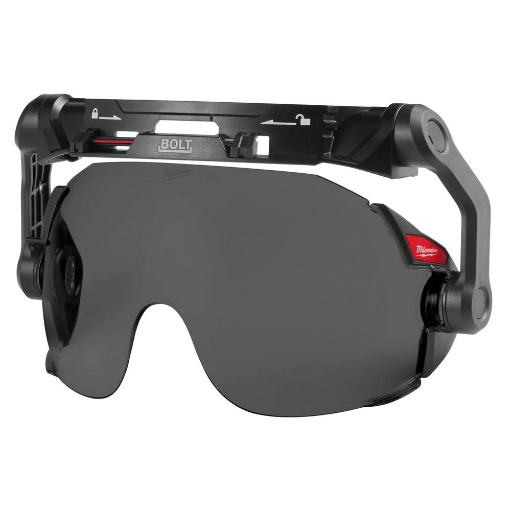 Milwaukee BOLT Eye Visor Tinted Dual Coat Lens Compatible with Safety Helmets - Flockneti