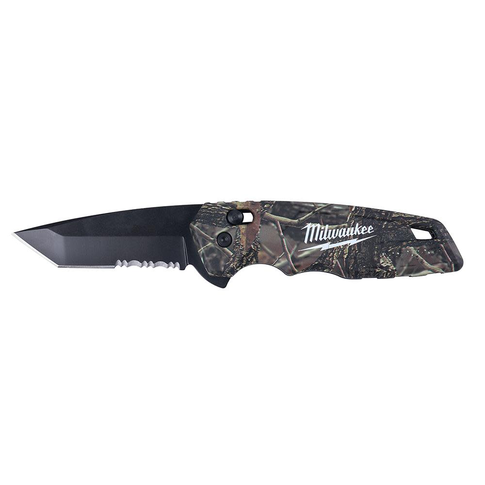 Milwaukee FASTBACK Camo Spring Assisted Folding Knife - Flockneti