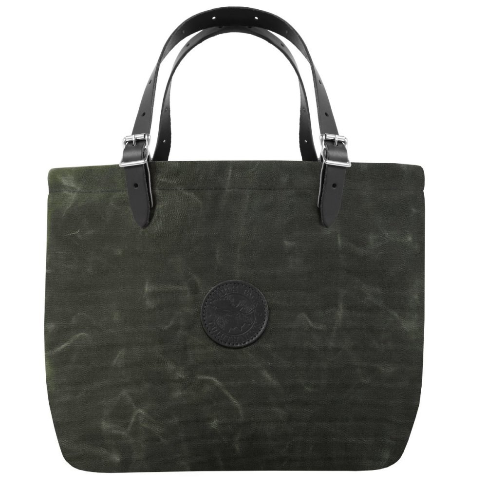 Duluth Pack 33 Liters Capacity Wax Olive Drab Market Tote - Flockneti