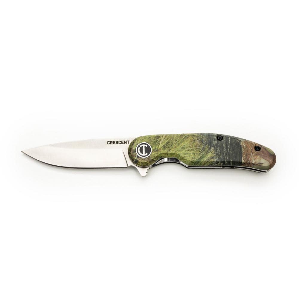 Crescent Wiss Folding Pocket Knife 3 1/4″ Drop Point EDC Camo - Flockneti