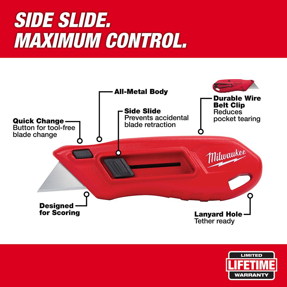 Milwaukee Compact Side Slide Utility Knife - Flockneti