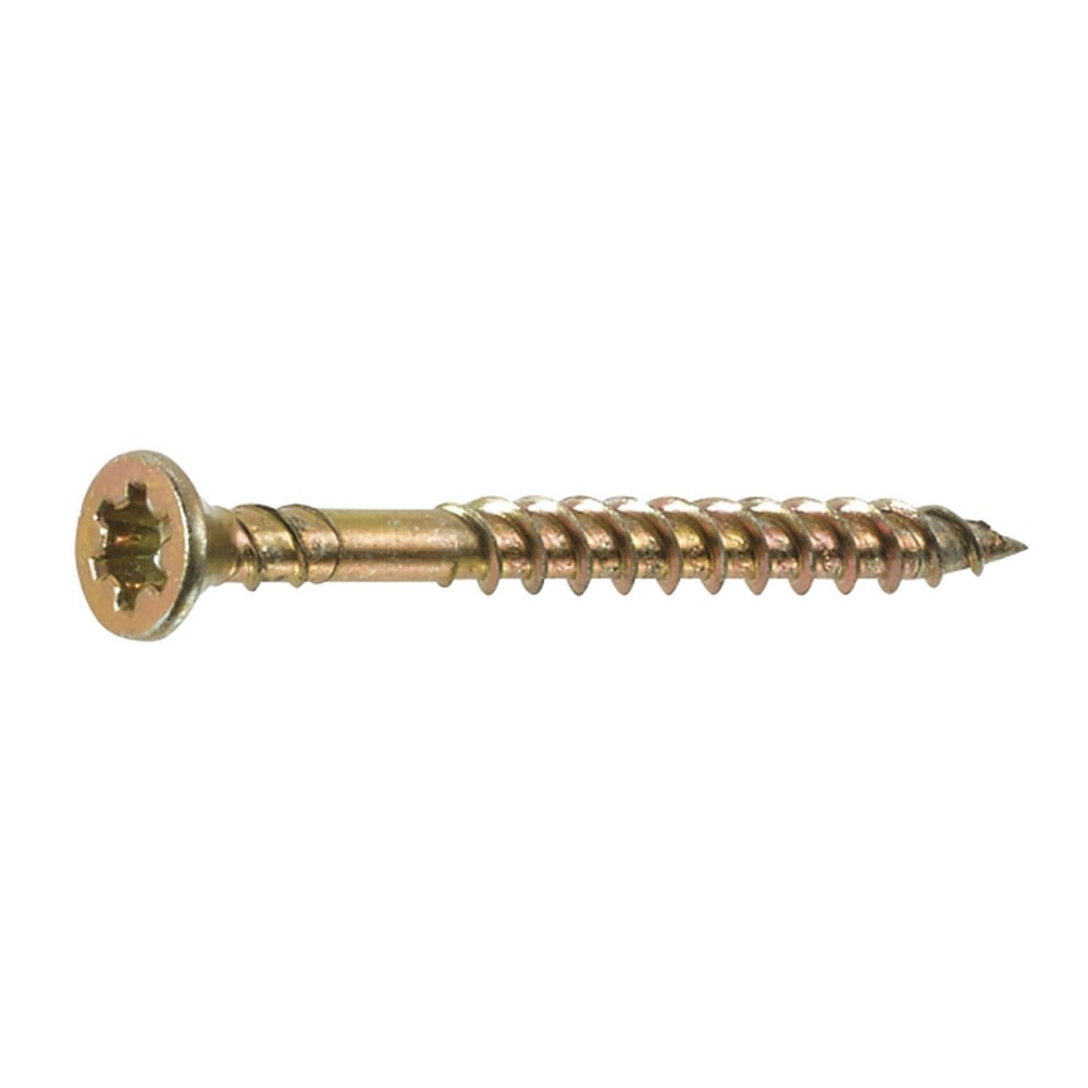 OMG Inc #8 x2 in. Yellow Zinc Fast Thread PAMDrive Screw – 1000/Box - Flockneti