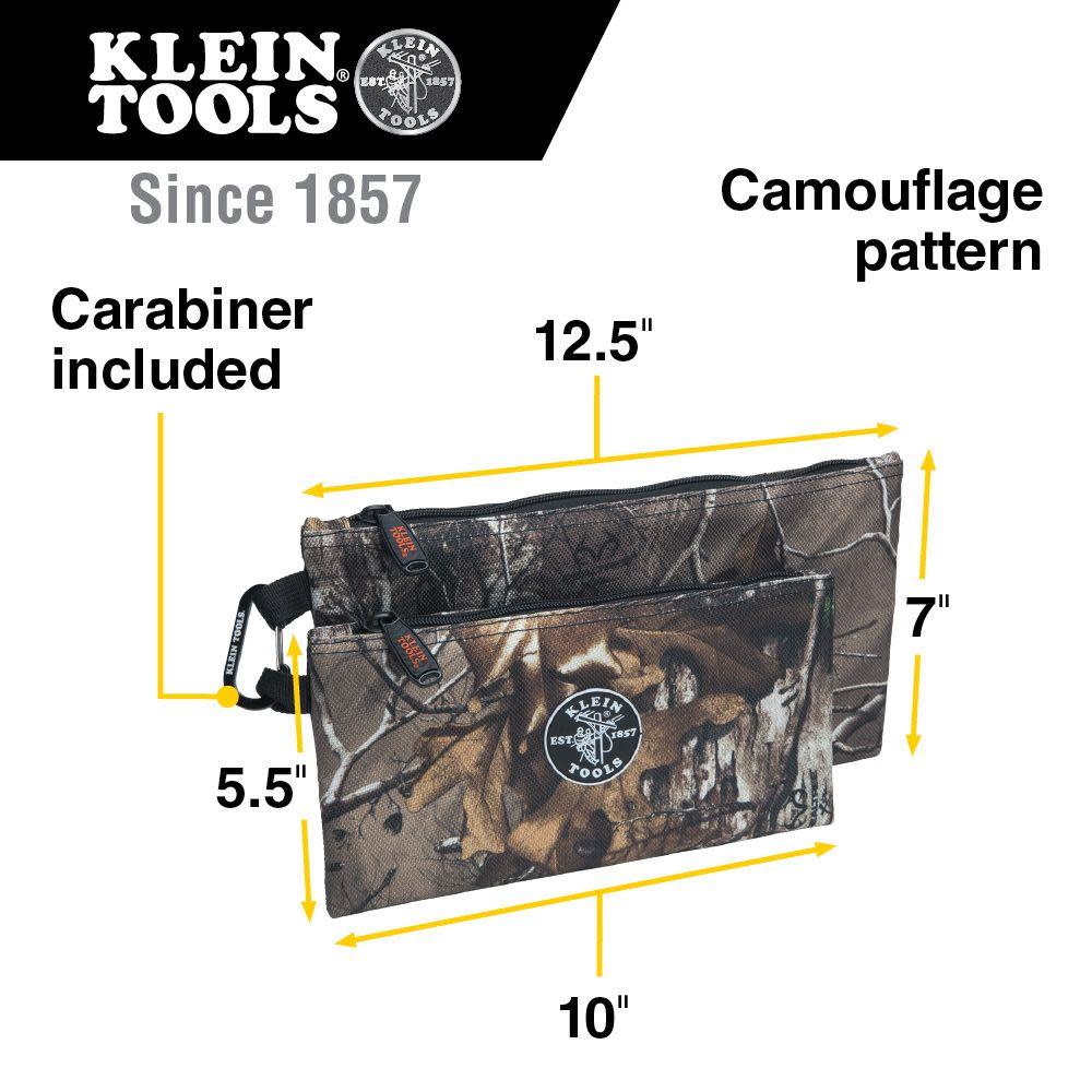 Klein Tools Camo Zipper Bags 2-Pack - Flockneti