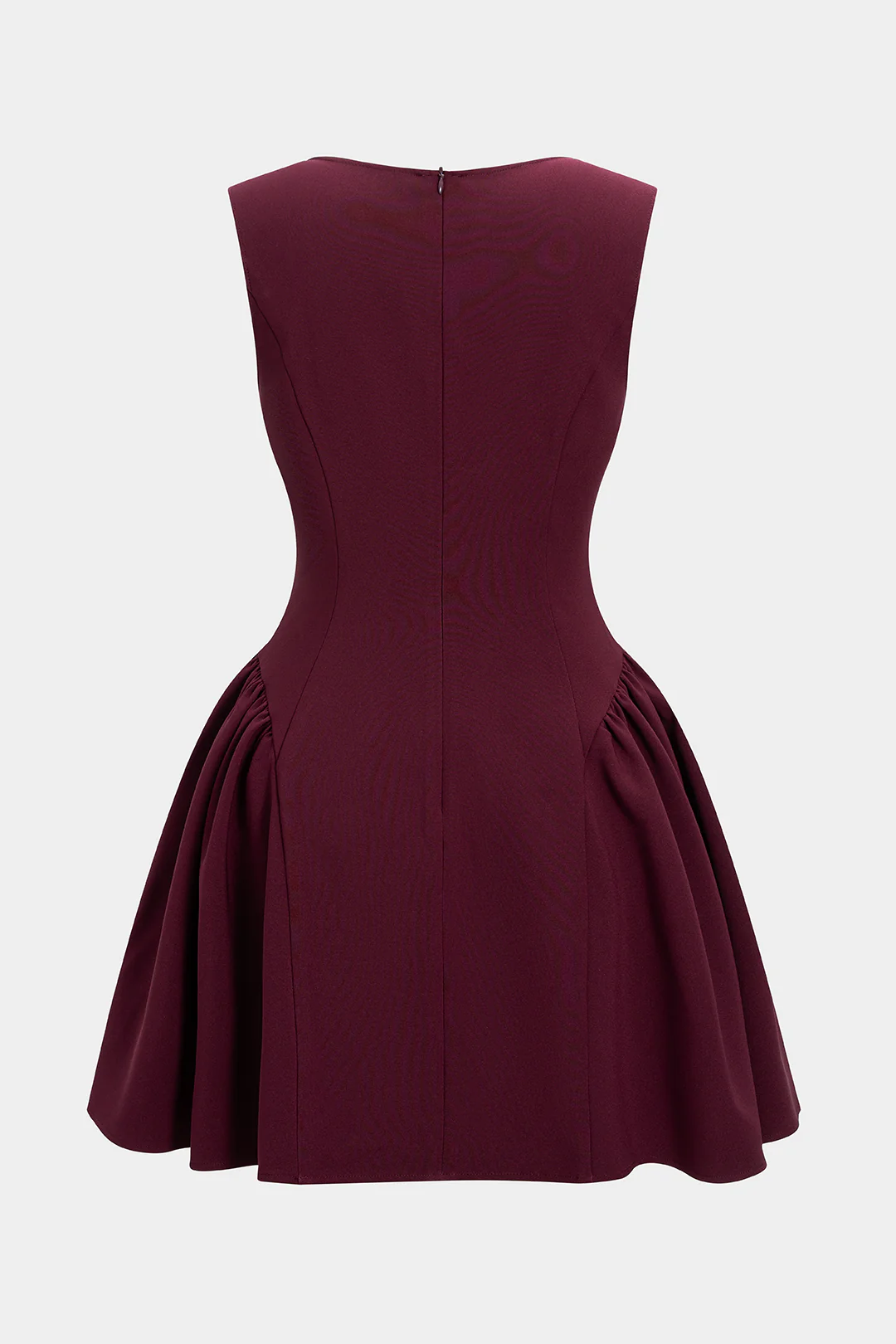 Metallic Ring Ruched Tie-Up Tank Sleeveless Mini Dress - Flockneti