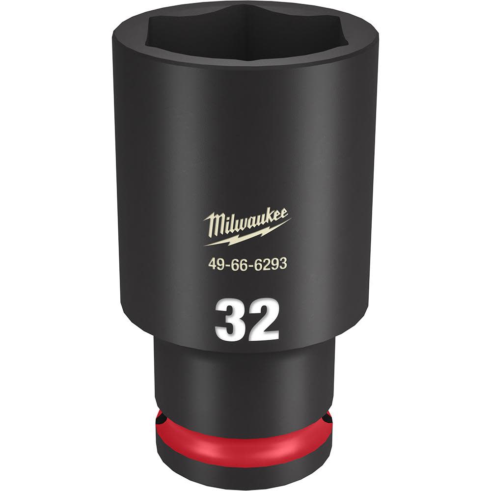 Milwaukee SHOCKWAVE Impact Duty Socket 1/2″ Drive 32MM Deep 6 Point - Flockneti