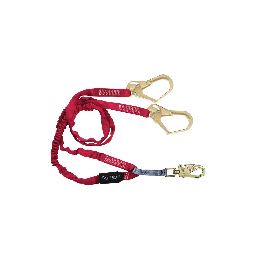 Falltech Ironman Shock Absorbing Lanyard with Steel Connector - Flockneti