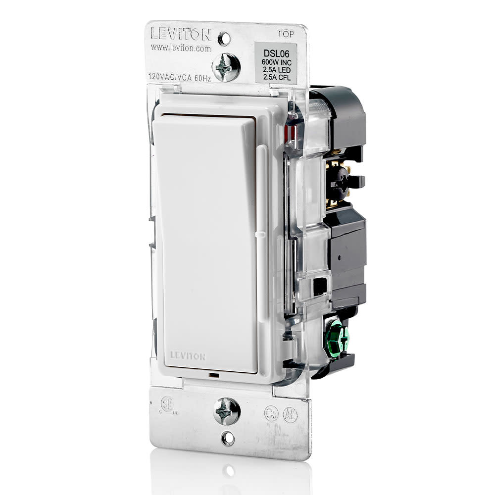 Leviton Decora Slide Dimmer Switch 600W 120V Single-Pole/3-Way Rocker - Flockneti