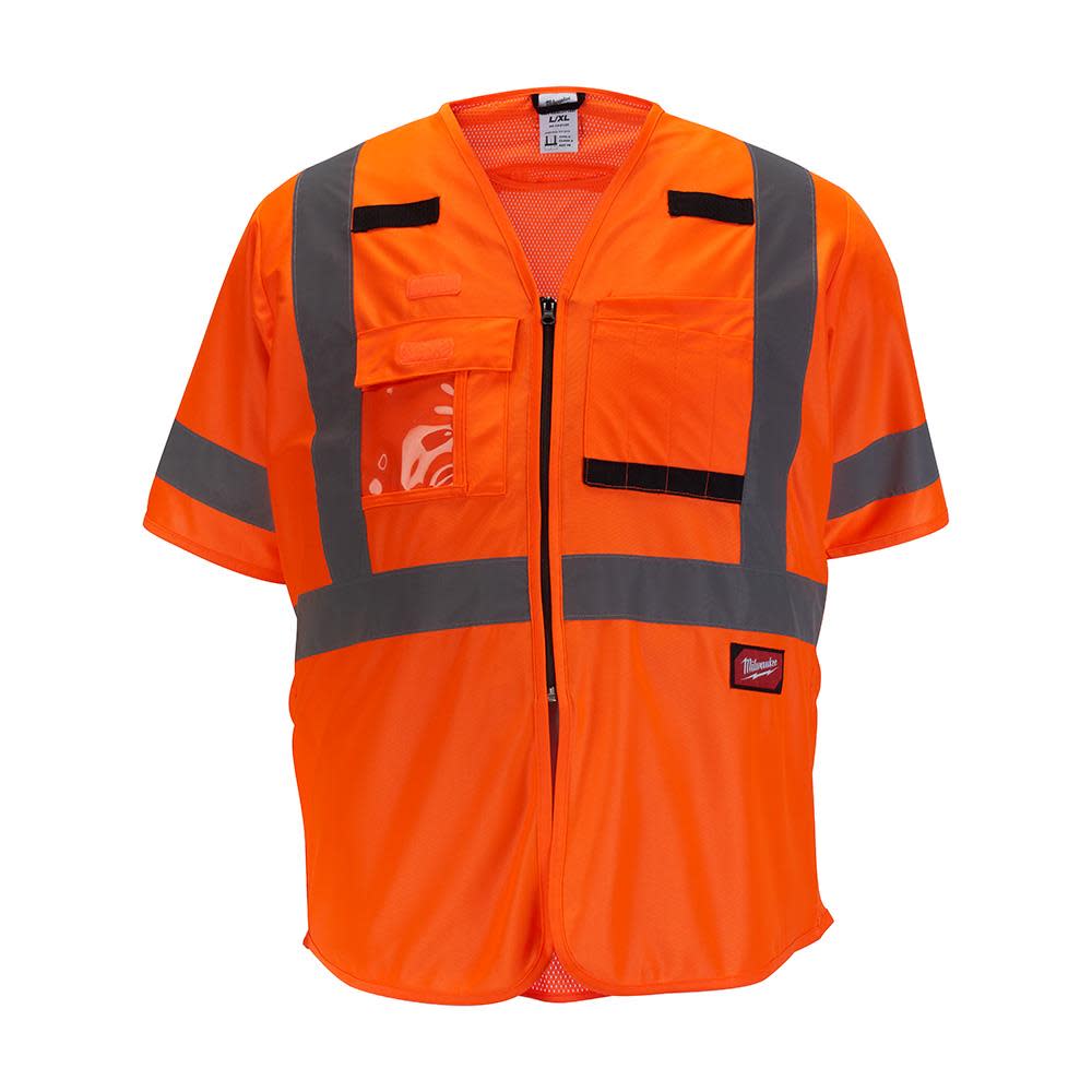 Milwaukee Class 3 High Visibility Orange Safety Vest – 4XL/5XL - Flockneti