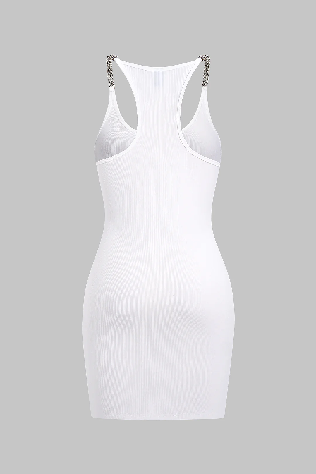 Chain Decor Sleeveless Mini Dress - Flockneti