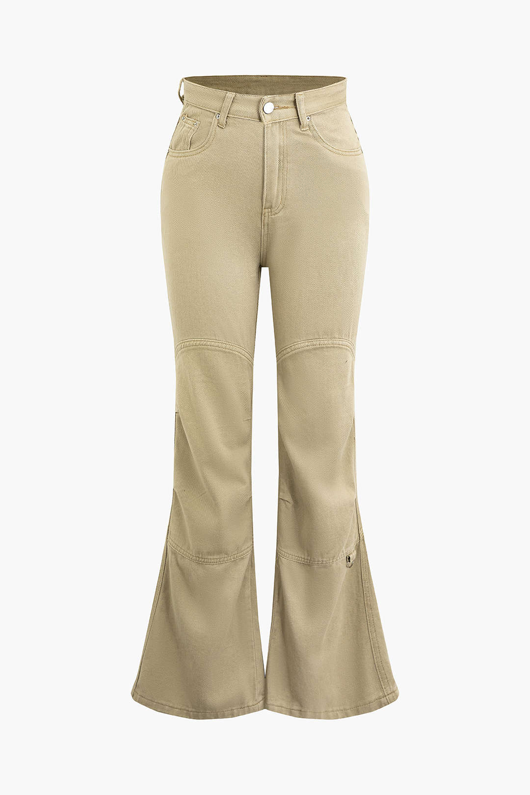 Denim Irregular Flared Jeans - Flockneti