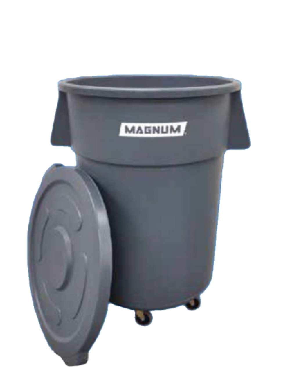 Magnum Tool Group Pro Series Lid for 55 Gallon Trash Can Plastic Grey - Flockneti