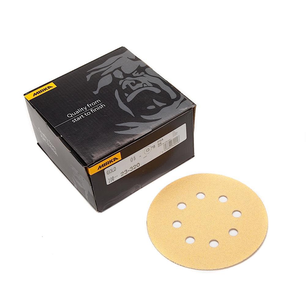 Mirka Gold 5 In. 8 Hole PSA Vacuum Disc P80 - Flockneti