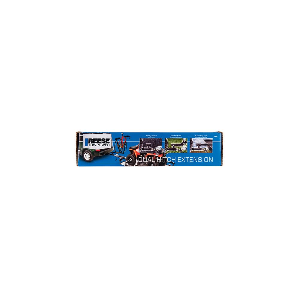 Reese 2″ 4000 lbs Trailer Hitch Extension with Dual Receivers - Flockneti