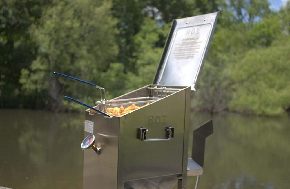 Bayou Classic Fryer Propane Stainless 4 Gallon with Cart - Flockneti