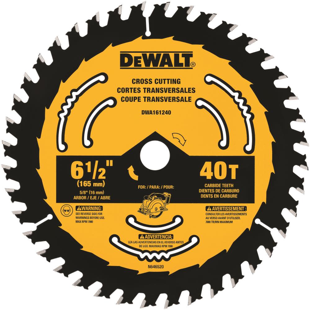 DEWALT 6-1/2 In. 40T Circular Saw Blade 1 - Flockneti