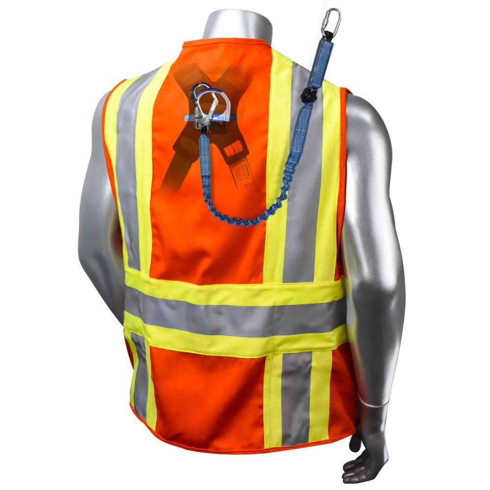 Radians Safety Vest Fire-Resistant Volcore Custom Type O Class 1 Vest Orange Medium - Flockneti