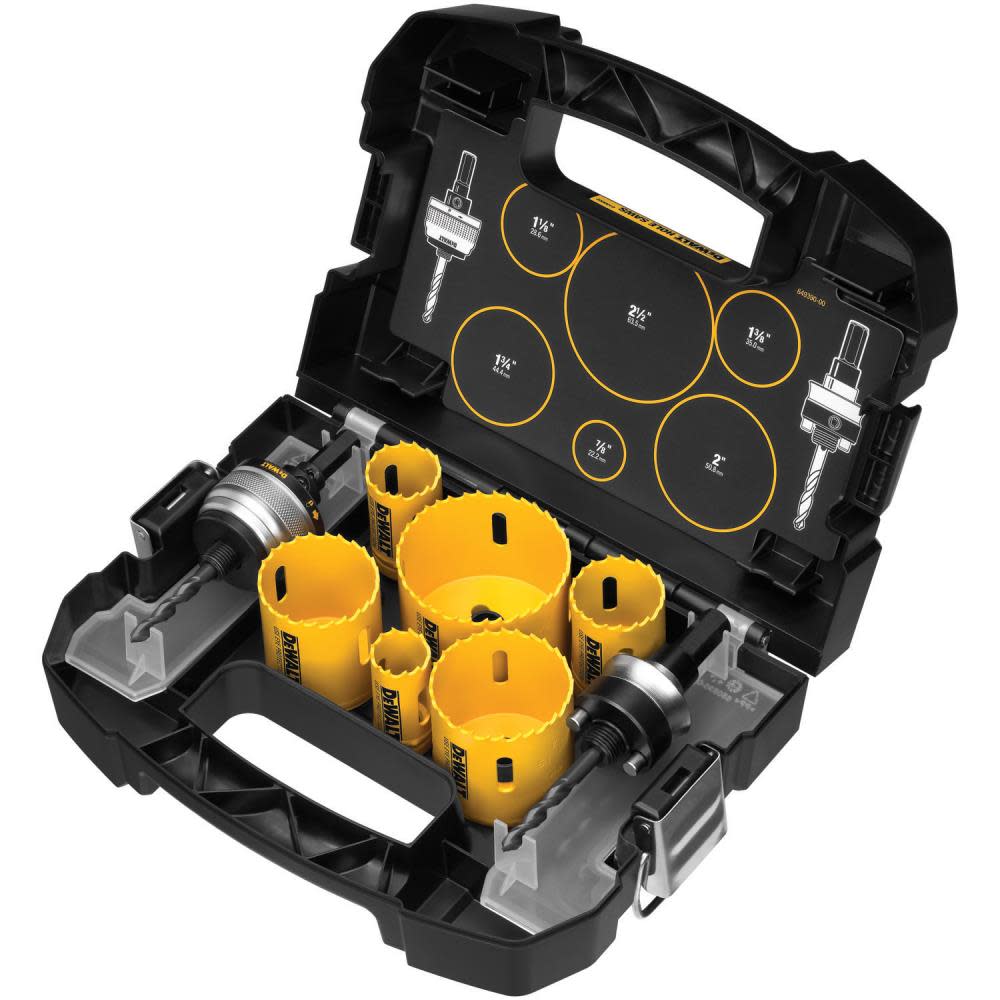 DEWALT 9 PieceElectrician’s Hole Saw Kit - Flockneti
