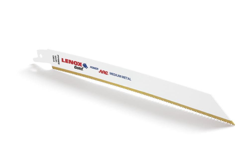Lenox 8 In. 18TPI Gold Power Arc Curved Reciprocating Blade 5 pk. - Flockneti
