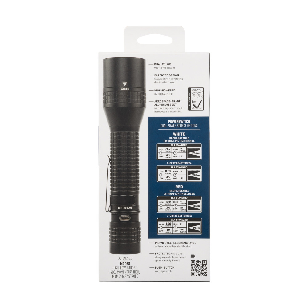 Nite Ize INOVA T8R PowerSwitch Flashlight Dual Color Rechargeable - Flockneti