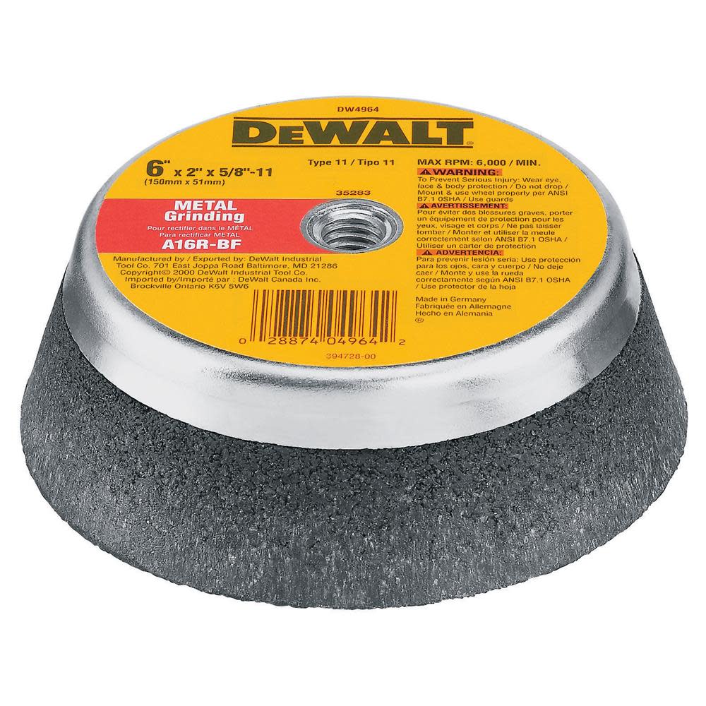 DEWALT 6 In. x 2 In. T11 Metal Grinding Wheel - Flockneti