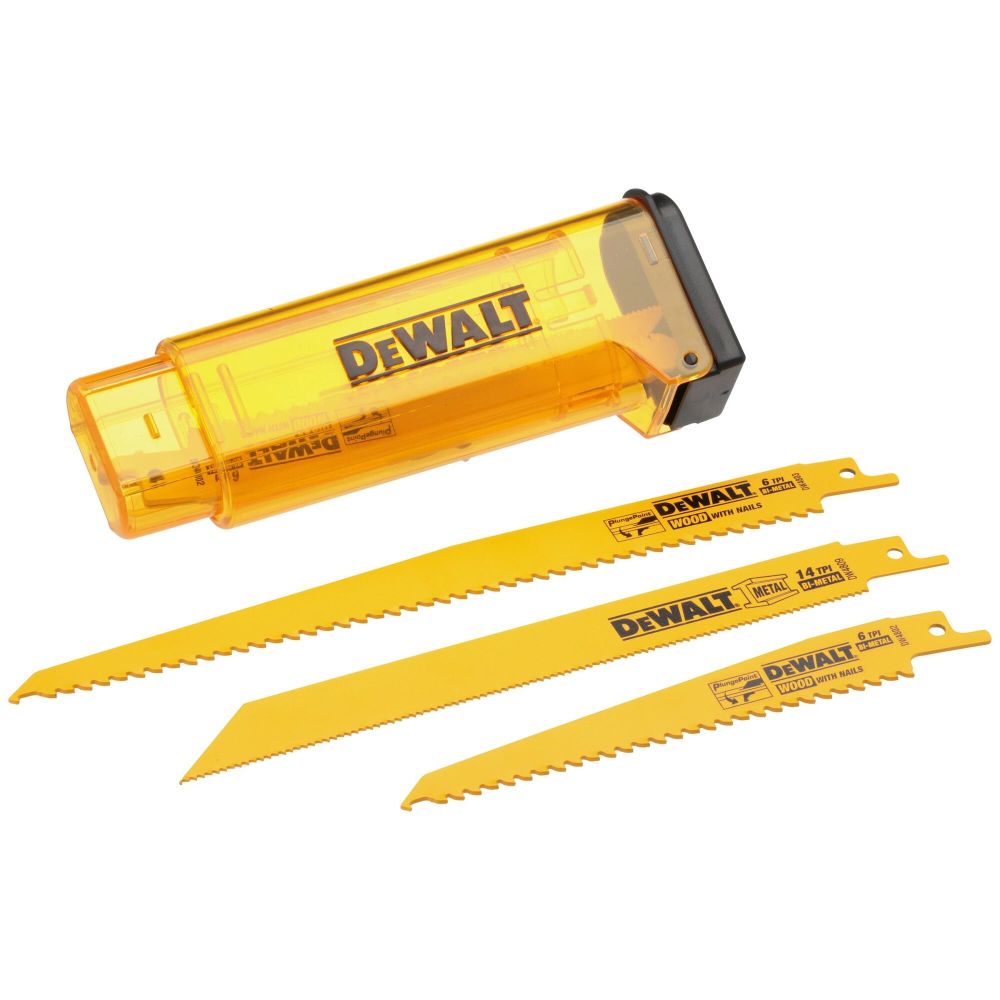 DEWALT Reciprocating Saw Blades Bi-Metal Set With Case 10pc - Flockneti