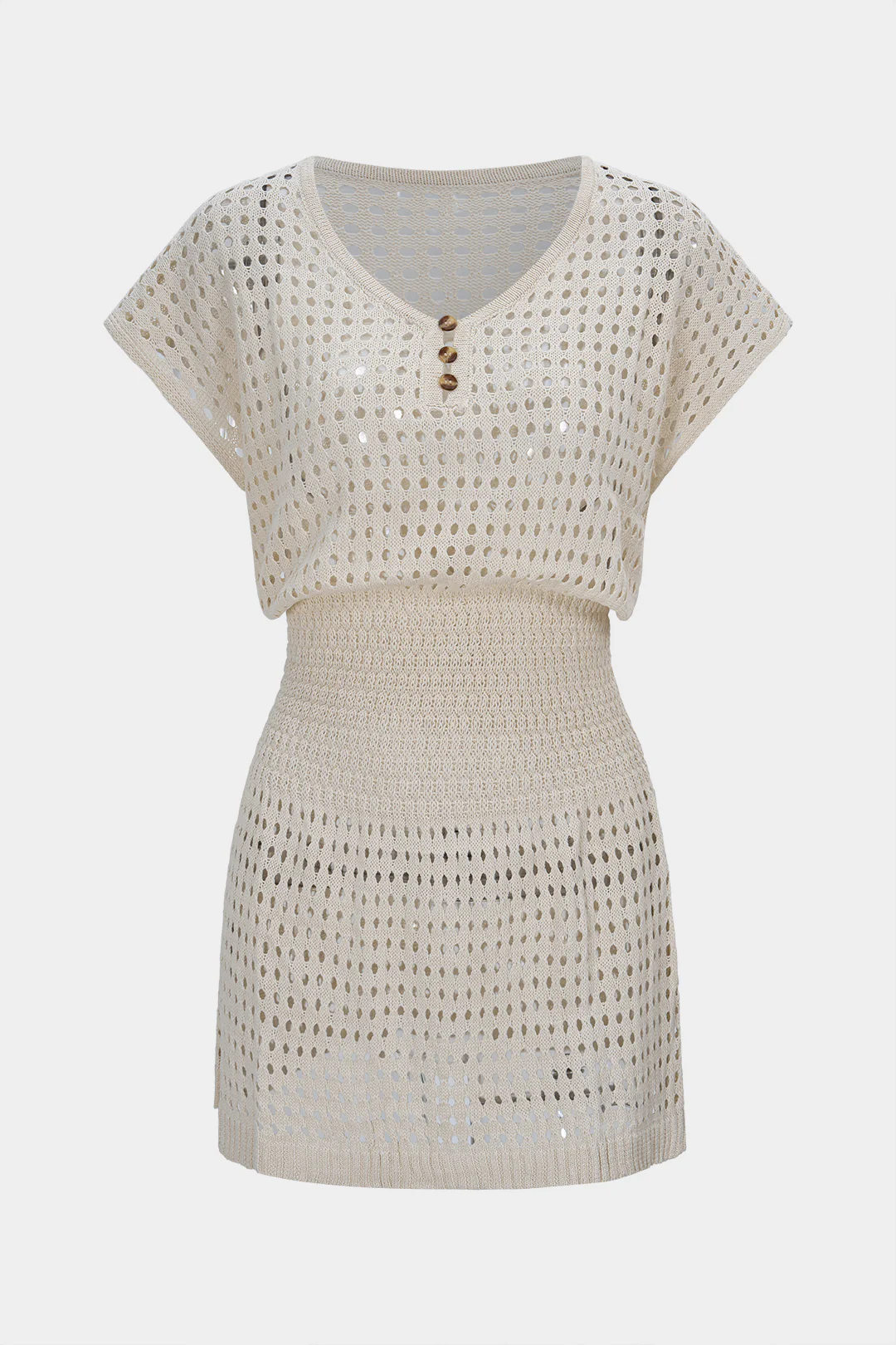 Cut Out Hollow Knitted Sleeveless Dress - Flockneti