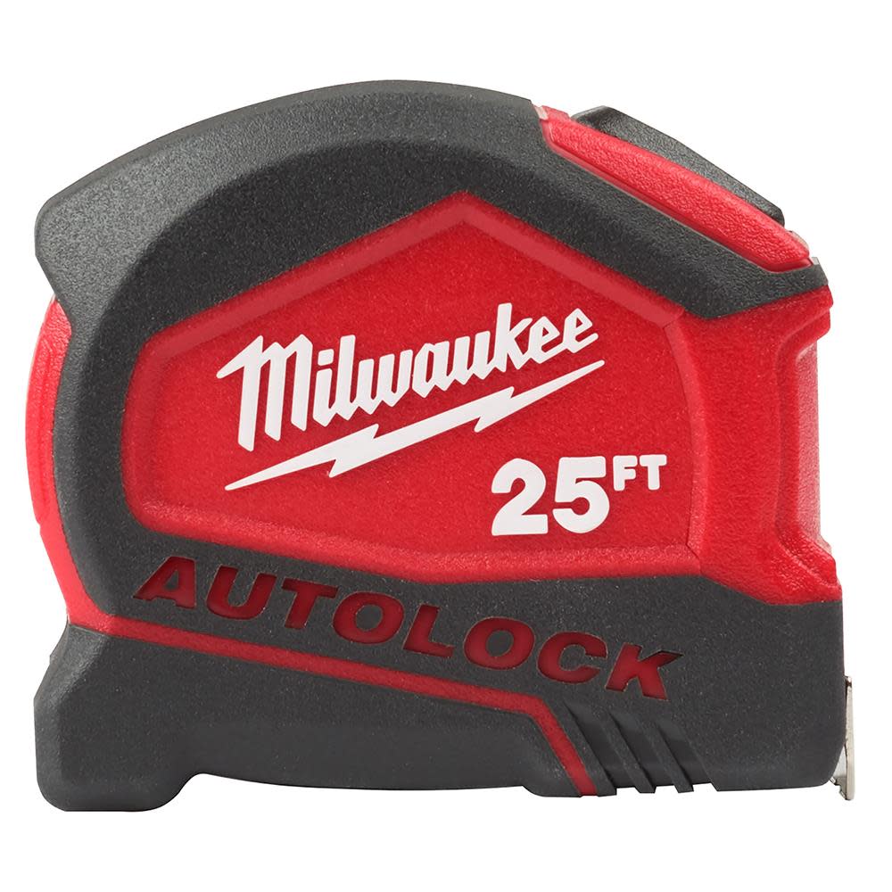 Milwaukee 25 ft. Compact Auto Lock Tape - Flockneti