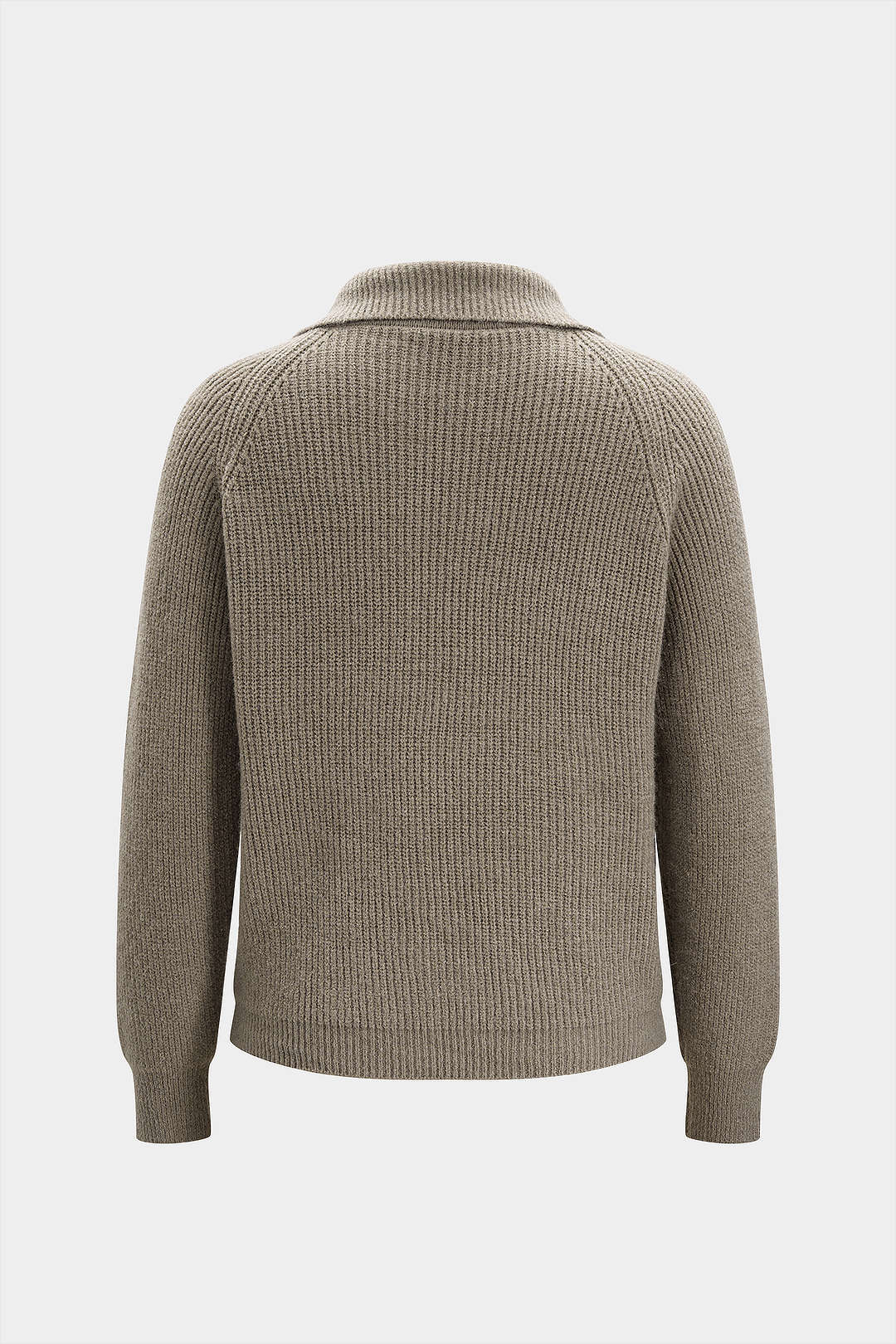 Knit Lapel Long-Sleeve Top - Flockneti