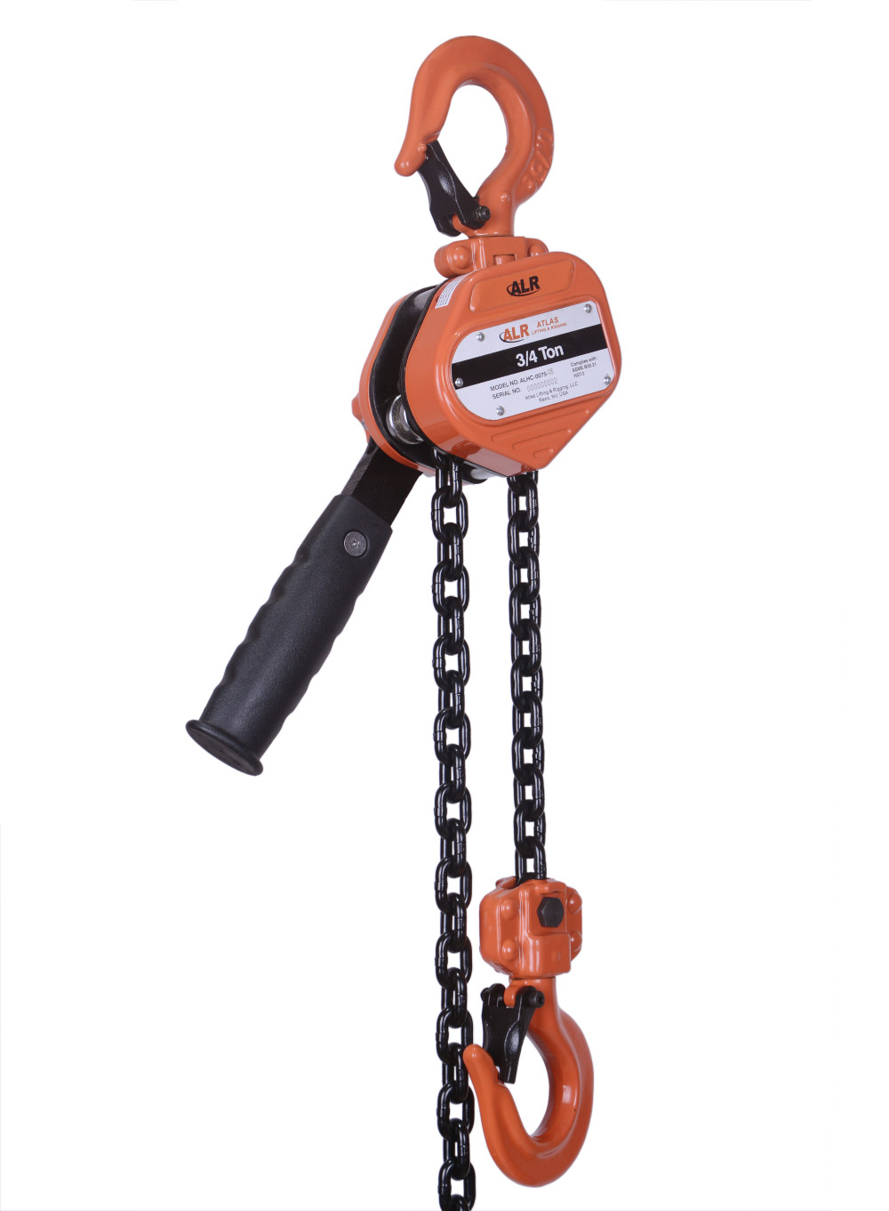 Atlas Lifting and Rigging Compact Lever Hoist .75 Ton 1650 lbs 15′ Chain - Flockneti
