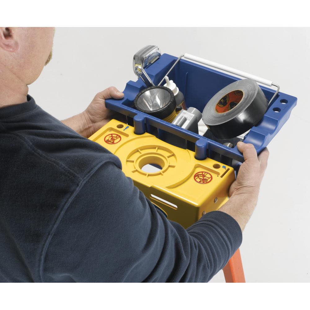 Werner Job Bucket for Select Stepladders Increases Storage Space On Top Of Stepladder. - Flockneti
