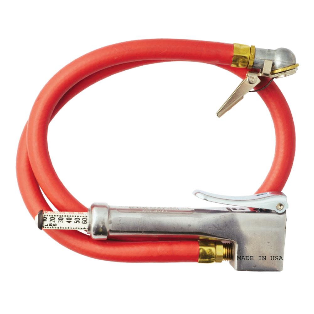 Milton (523) Bayonet Tire Inflator Gauge – Grip-Style Air Chuck Head to Lock onto Valve 120 Max PSI - Flockneti