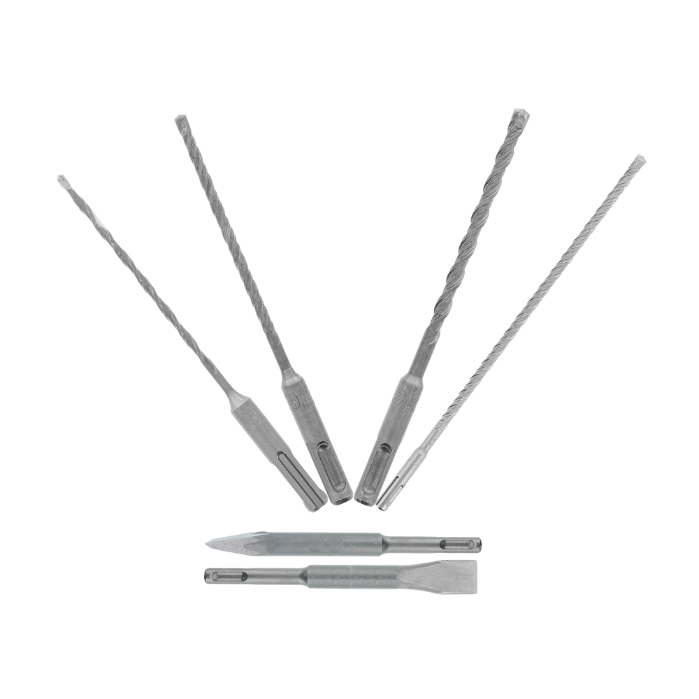 Diablo Tools SDS-Plus Rebar Demon 4-Cutter FCH Hammer Drill Bit & Chisel Set - Flockneti