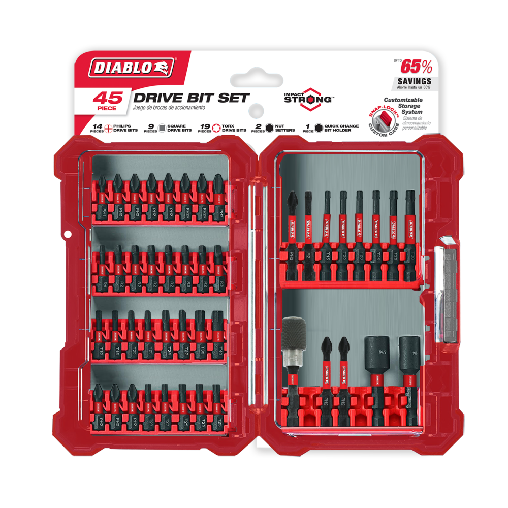 Diablo Tools Screwdriving Bit Set 45pc - Flockneti