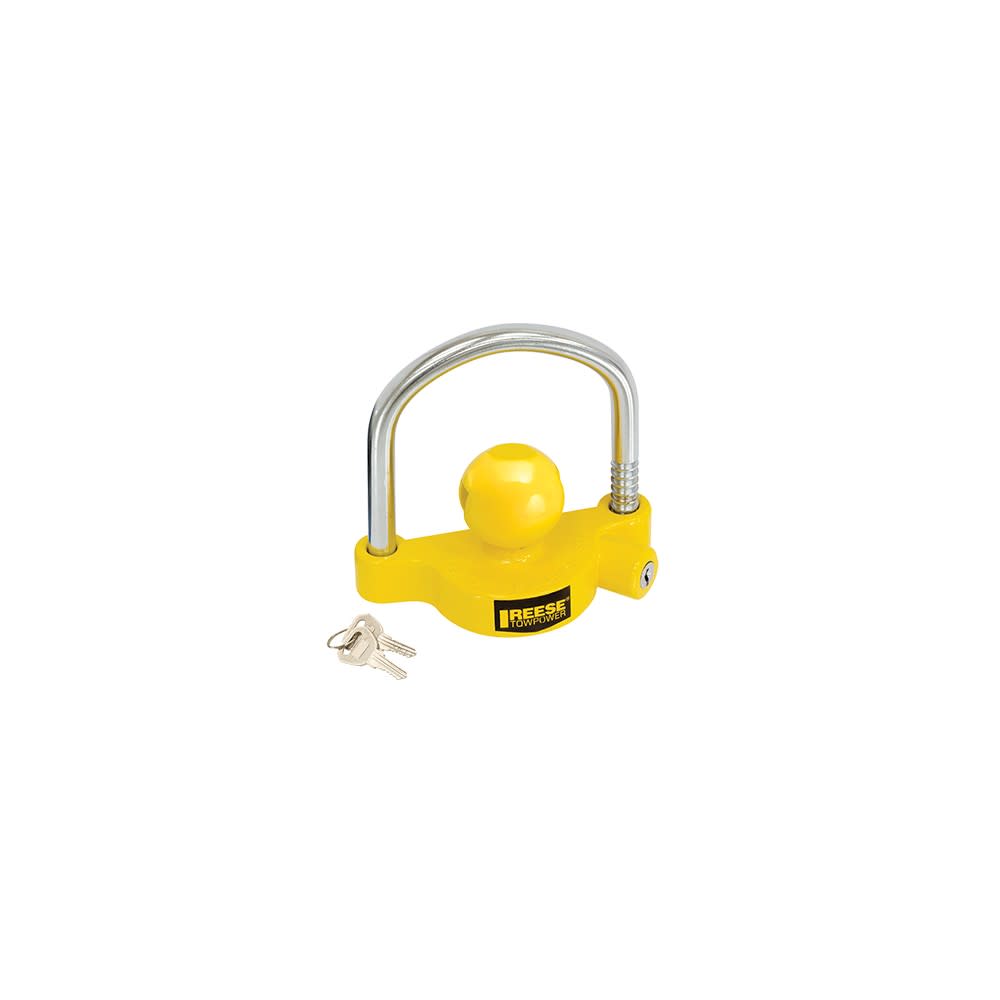 Reese Steel Universal Fit Trailer Coupler Lock with Two Keys - Flockneti