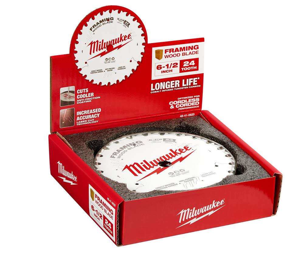 Milwaukee 6-1/2 in. 24T Framing Circular Saw Blade - Flockneti