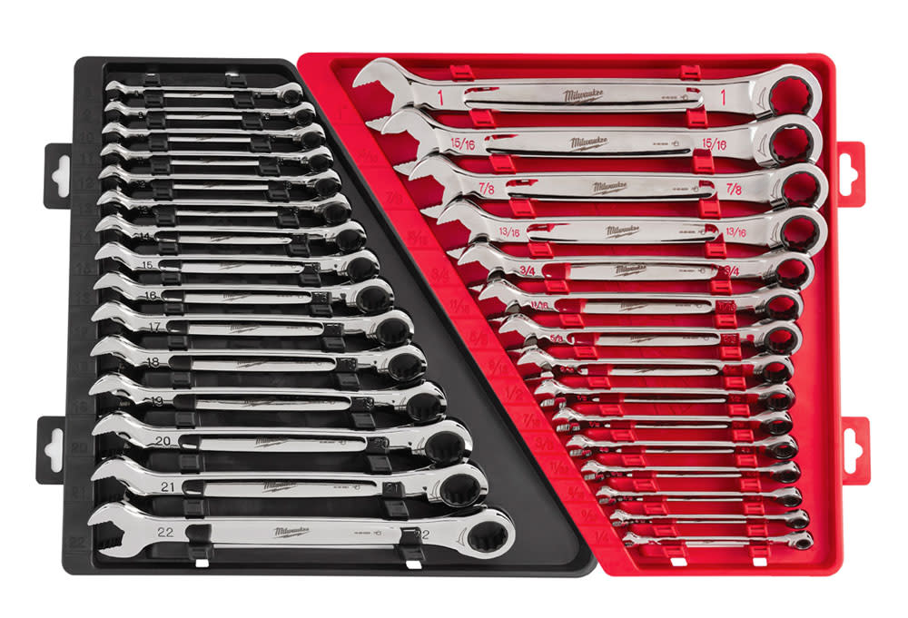 Milwaukee SAE and Metric Ratcheting Combination Wrench Bundle - Flockneti