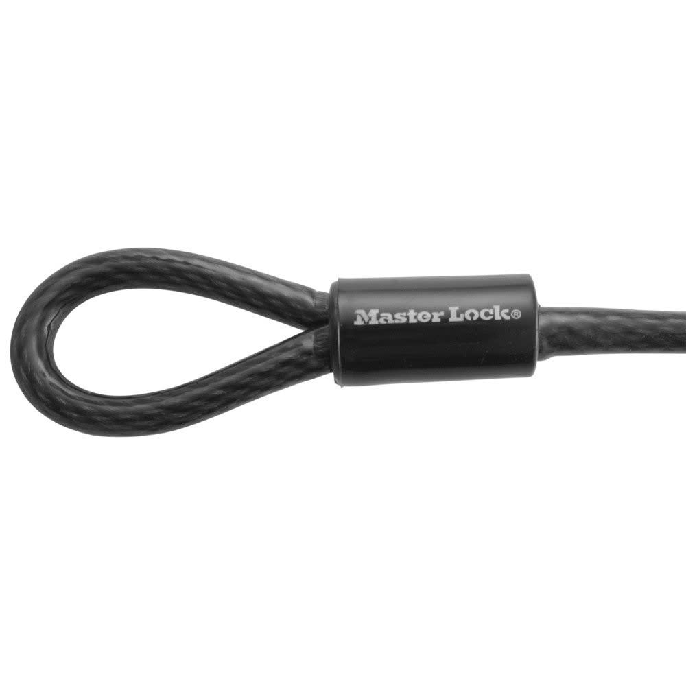 Master Lock Locking Cable 3/8 x 48″ Vinyl Coated Looped End - Flockneti