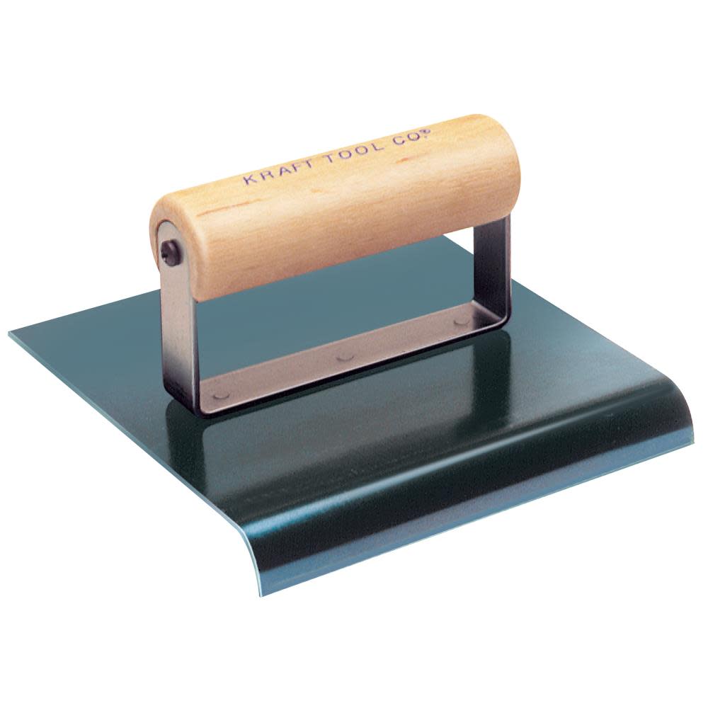 Kraft Tool Co 6 In. x 6 In. 3/8 In. R Blue Steel Edger with Wood Handle - Flockneti