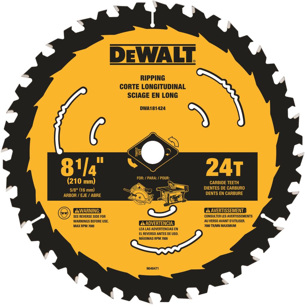 DEWALT 8-1/4″ 24T Circular Saw Blade - Flockneti