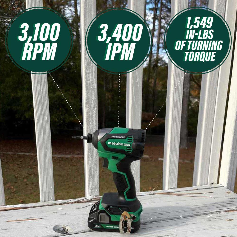Metabo HPT 18V MultiVolt Cordless Impact Driver Bare Tool - Flockneti