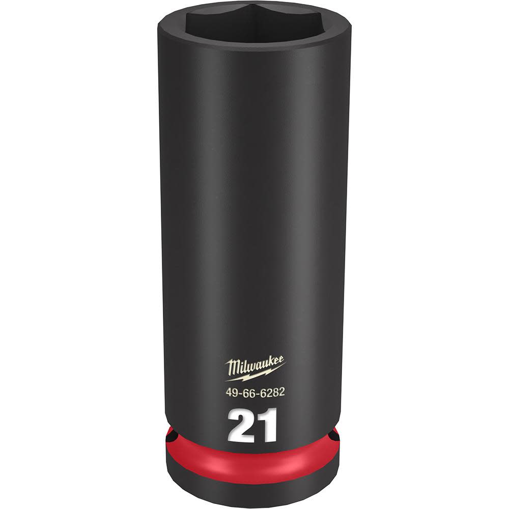 Milwaukee SHOCKWAVE Impact Duty Socket 1/2″ Drive 21MM Deep 6 Point - Flockneti